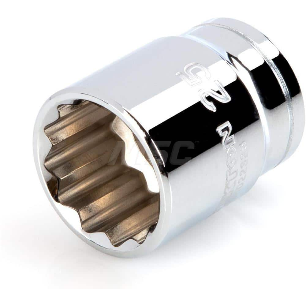 Hand Socket: 1/2″ Drive, 25 mm Socket, 12-Point Chrome-Plated & Polished