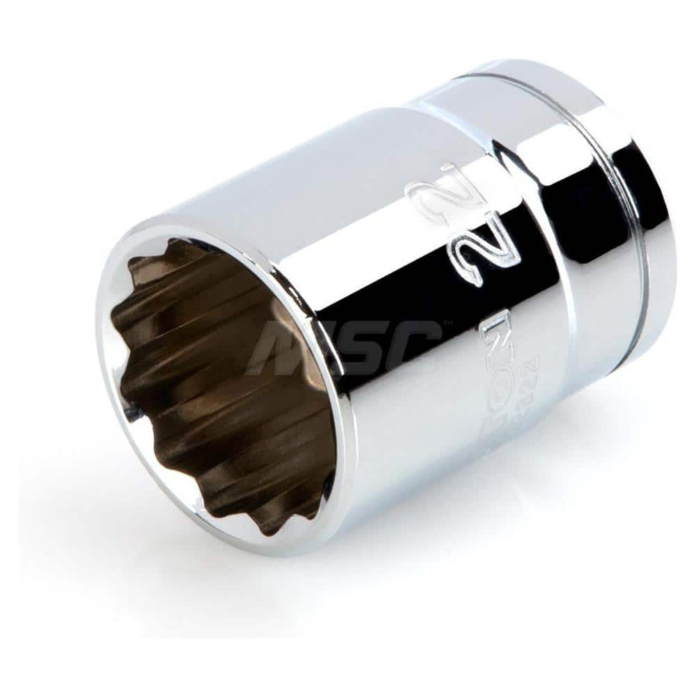 Hand Socket: 1/2″ Drive, 22 mm Socket, 12-Point Chrome-Plated & Polished