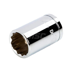 Hand Socket: 1/2″ Drive, 17 mm Socket, 12-Point Chrome-Plated & Polished