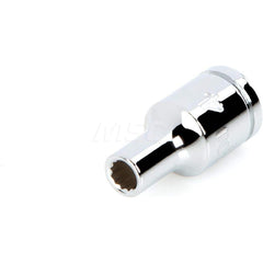 Hand Socket: 1/4″ Drive, 4 mm Socket, 12-Point Chrome-Plated & Polished