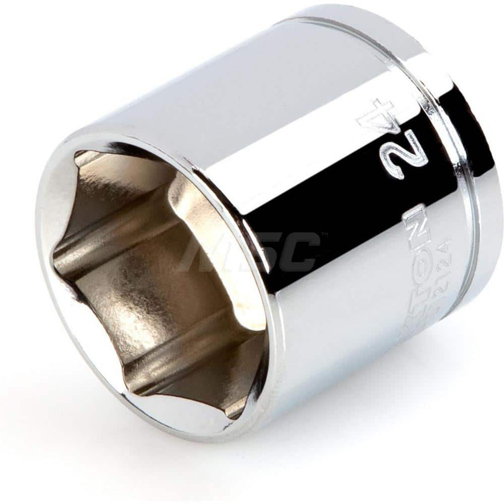 Hand Socket: 3/8″ Drive, 24 mm Socket, 6-Point Chrome-Plated & Polished