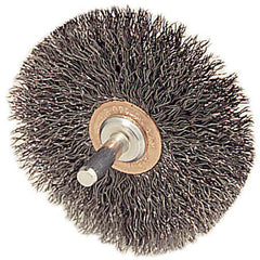 2-1/2″ Stem-Mounted Crimped Wire Wheel, .014″ Steel Fill, 1/4″ Stem - USA Tool & Supply