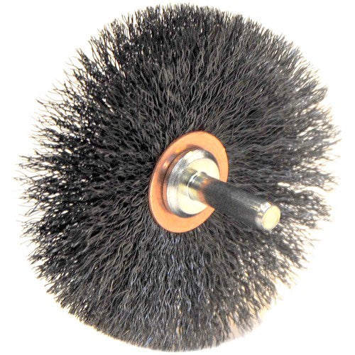 3″ Diameter - Crimped Steel Wire Confle x Brush - USA Tool & Supply