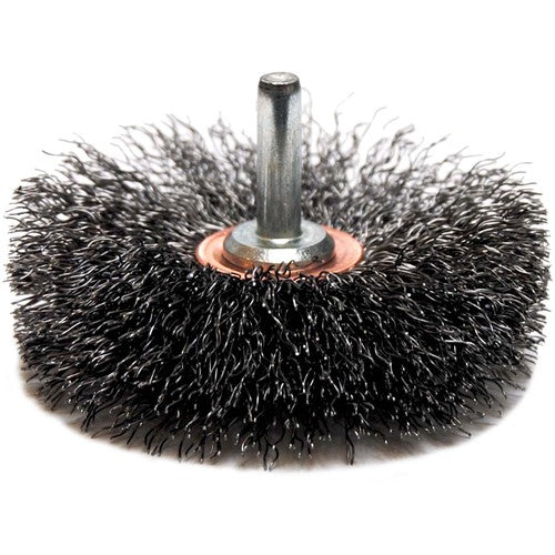 3″ Diameter - Crimped Steel Wire Confle x Brush - USA Tool & Supply