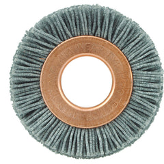1-1/2″ Small Diameter Nylox Wheel Brush, .022/180, 1/2″ Arbor Hole - USA Tool & Supply