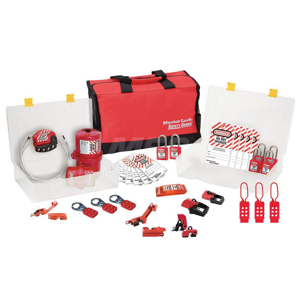 Portable Lockout Kits; Type: Electrical Lockout Kit; Container Type: Carrying Case; Number of Pieces Included: 23; Number of Padlocks Included: 6; Key Type: Keyed Differently