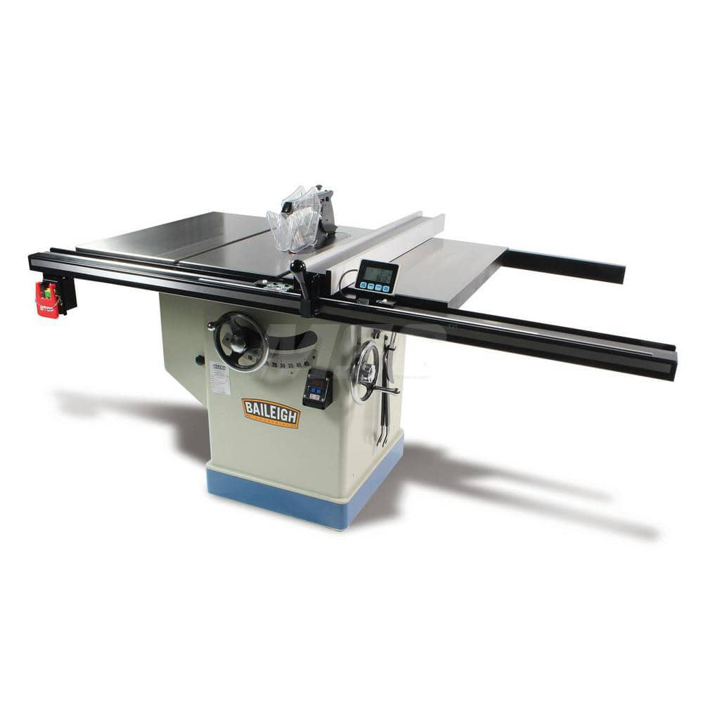 Table Saws; Blade Diameter (Inch): 12; Arbor Diameter (Inch): 1; Maximum Cutting Depth (Inch): 8; Phase: 1; Maximum Rip to Right of Blade (Inch): 36; Horsepower (HP): 5; Voltage: 220; Maximum Width of Dado (Inch): 13/16; Maximum Diameter of Dado (Inch): 8