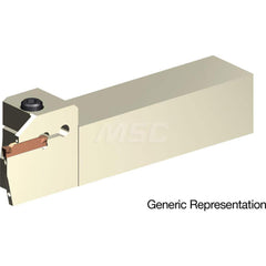 Indexable Cutoff Toolholder: 0.7″ Max Depth of Cut, 1.4″ Max Workpiece Dia, Right Hand 1″ Shank Height, 1″ Shank Width, Uses GCMN Inserts, Series GND