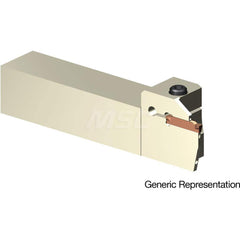 Indexable Cutoff Toolholder: 18 mm Max Depth of Cut, 36 mm Max Workpiece Dia, Left Hand 25 mm Shank Height, 25 mm Shank Width, Uses GCMN Inserts, Series GND