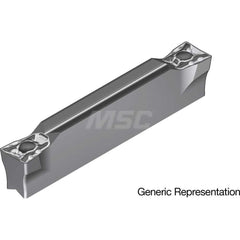 Grooving Insert: GCM4002ML AC8025P, Solid Carbide Absotech Finish, Neutral, 4 mm Cutting Width, 25 mm Max Depth, Series GND
