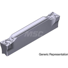Grooving Insert: GCM3002ML AC5015S, Solid Carbide Absotech Finish, Neutral, 3 mm Cutting Width, 20 mm Max Depth, Series GND