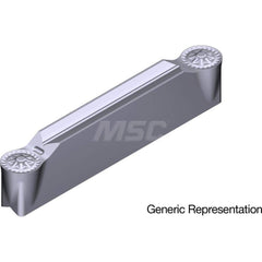 Grooving Insert: GCM4020RG AC5015S, Solid Carbide Absotech Finish, Neutral, 4 mm Cutting Width, 25 mm Max Depth, Series GND