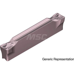 Grooving Insert: GCM8008MG AC530U, Solid Carbide Super ZX Finish, Neutral, 8 mm Cutting Width, 25 mm Max Depth, Series GND