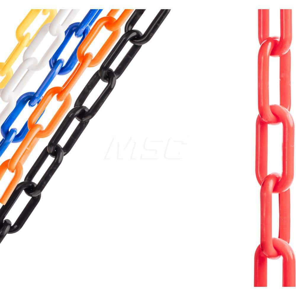 Barrier Rope & Chain; Material: Plastic; Rope/Chain Material: Plastic; Hook Fitting Material: Plastic; Snap End Material: None; Color: Red; Length (Feet): 50.00; 50.000; Overall Length: 50.00