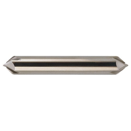 1/2″ × 1/2″ × 3″ STR / RHC Solid Carbide 4-Flute Double End Chamfer Tool - Bright - Exact Industrial Supply