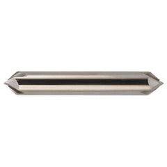‎1/4″ × 1/4″ × 2-1/2″ STR / RHC Solid Carbide 4-Flute Double End Chamfer Tool - Bright - Exact Industrial Supply