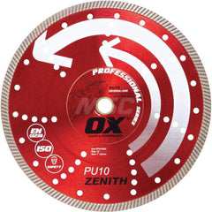 Wet & Dry Cut Saw Blade: 5″ Dia, 5/8 & 7/8″ Arbor Hole Use on Universal Hard, Standard Arbor