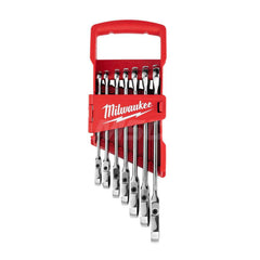 Wrench Set: 7 Pc, Inch Chrome-Plated