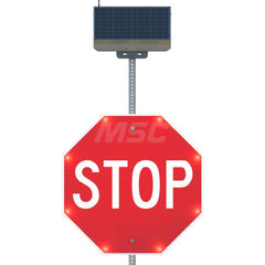 Traffic & Parking Signs; MessageType: Stop & Yield Signs; Message or Graphic: Message Only; Legend: Stop; Graphic Type: None; Reflectivity: Diamond Grade; Material: Aluminum; Thickness (Decimal Inch): 0.08; Coating: Clear Film Laminate; Mounting: Post; Nu