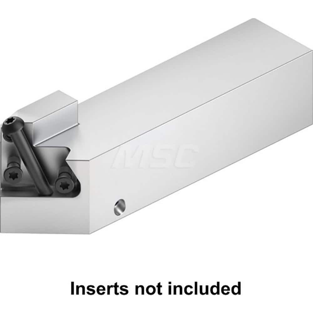 Indexable Cutoff Toolholder: 0.7163″ Max Depth of Cut, 0.7163″ Max Workpiece Dia, Right Hand 1-1/4″ Shank Height, 1-1/4″ Shank Width, Uses Beyond Evolution Blades Inserts, Series Beyond Evolution