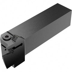 Seco - CFI, External, Right Hand, 19.5mm Max Depth of Cut, 55 to 80mm Groove Width, Indexable Grooving Tool Holder - LC.. 1606.. Insert Compatibility, 25mm Shank Height, 25mm Shank Width, 130.5mm OAL, Through Coolant - USA Tool & Supply