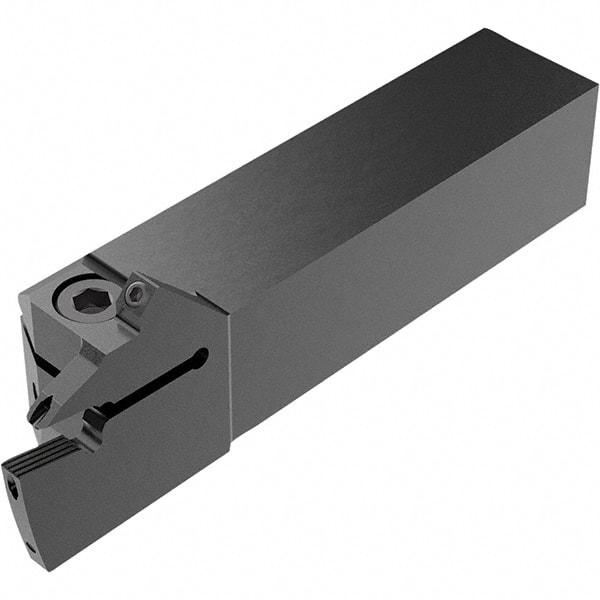 Seco - CFI, External, Right Hand, 16.5mm Max Depth of Cut, 5mm Max Groove Width, Indexable Grooving Tool Holder - LC.. 1605.. Insert Compatibility, 25mm Shank Height, 25mm Shank Width, 124mm OAL, Through Coolant - USA Tool & Supply