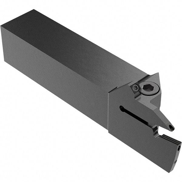 Seco - CFM, External, Left Hand, 21.5mm Max Depth of Cut, 4mm Max Groove Width, Indexable Grooving Tool Holder - LC.. 1604.. Insert Compatibility, 25mm Shank Height, 25mm Shank Width, 129.5mm OAL, Through Coolant - USA Tool & Supply