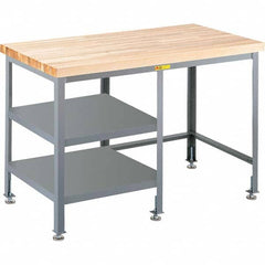 Little Giant - Stationary Work Benches, Tables Type: Work Bench Top Material: Butcher Block Maple - USA Tool & Supply