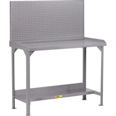 Little Giant - Stationary Work Benches, Tables Type: Work Bench Top Material: 12 Gauge Steel - USA Tool & Supply