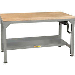 Little Giant - Stationary Work Benches, Tables Type: Work Bench Top Material: Butcher Block Maple - USA Tool & Supply