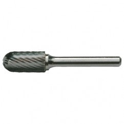 SC-41 Standard Cut Solid Carbide Bur-Cylindrical with Ball Nose - USA Tool & Supply