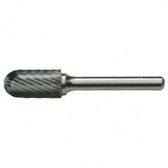 SC-41 Standard Cut Solid Carbide Bur-Cylindrical with Ball Nose - USA Tool & Supply