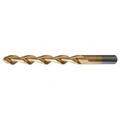 #21 RHS / RHC HSS 118 Degree Notched Point Parabolic HSS Jobber Drill - TiN - USA Tool & Supply