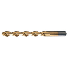 15/32 RHS / RHC HSS 118 Degree Notched Point Parabolic HSS Jobber Drill - TiN - Exact Industrial Supply