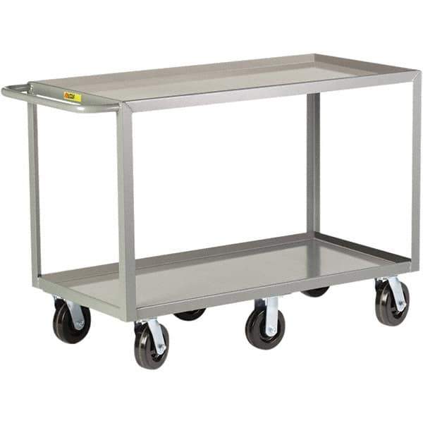 Little Giant - 3,600 Lb Capacity, 30" Wide x 60" Long x 36" High Cart - 2 Shelf, Steel, Phenolic Casters - USA Tool & Supply