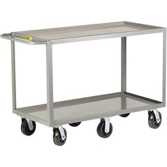 Little Giant - 3,600 Lb Capacity, 30" Wide x 48" Long x 36" High Cart - 2 Shelf, Steel, Phenolic Casters - USA Tool & Supply