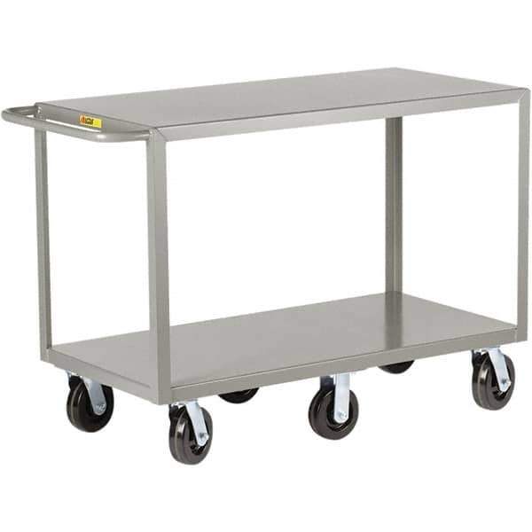 Little Giant - 3,600 Lb Capacity, 30" Wide x 60" Long x 36" High Cart - 2 Shelf, Steel, Phenolic Casters - USA Tool & Supply