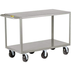 Little Giant - 3,600 Lb Capacity, 24" Wide x 48" Long x 36" High Cart - 2 Shelf, Steel, Phenolic Casters - USA Tool & Supply