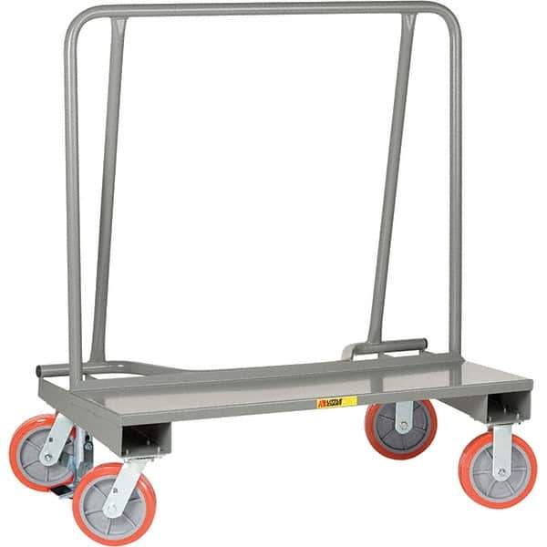Little Giant - 2,000 Lb Capacity Steel Drywall Cart - Steel Deck, 24" OAW, 44" Platform Length, Polyurethane Casters - USA Tool & Supply