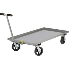 Little Giant - 2,000 Lb Capacity, 30" Wide x 48" Long x 9" High Cart - Steel, 2 Rigid/2 Swivel Casters - USA Tool & Supply