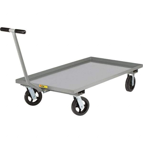 Little Giant - 2,000 Lb Capacity, 24" Wide x 48" Long x 9" High Cart - Steel, 2 Rigid/2 Swivel Casters - USA Tool & Supply