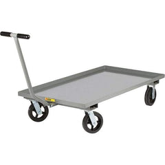 Little Giant - 2,000 Lb Capacity, 24" Wide x 48" Long x 9" High Cart - Steel, 2 Rigid/2 Swivel Casters - USA Tool & Supply