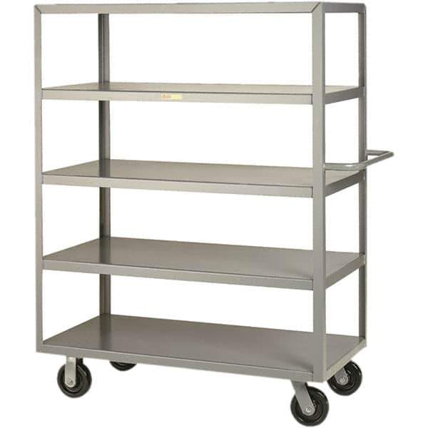 Little Giant - 3,600 Lb Capacity, 24" Wide x 36" Long x 63-1/2" High Cart - 5 Shelf, Steel, Phenolic Casters - USA Tool & Supply