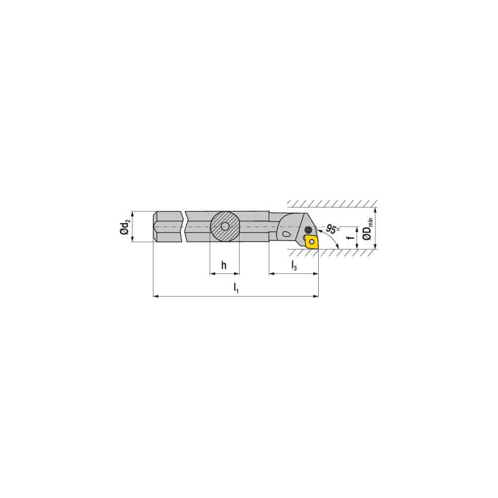 Indexable Boring Bar:  E-A40T PCLNL 12,  48.00 mm Min Bore,  40.00 mm Shank Dia,  95.00&deg N/A Solid Carbide 300.0000″ OAL,  Lever Clamp,