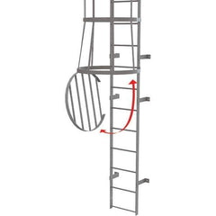 TRI-ARC - Ladder Accessories Type: Door For Use With: Tri-Arc Fixed Gray Steel Cage Ladders - USA Tool & Supply