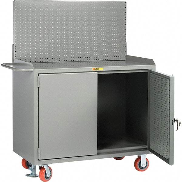 Little Giant - 3,600 Lb Capacity Mobile Workbench with Pegboard Panel - 48" Wide x 43" High - USA Tool & Supply