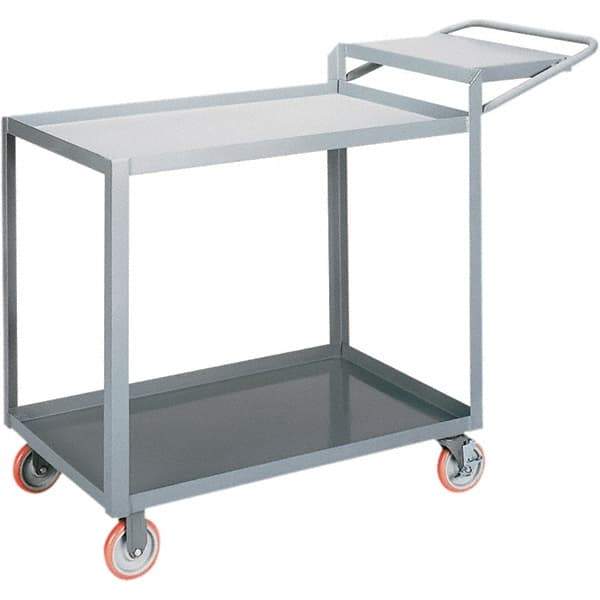 Little Giant - 1,200 Lb Capacity, 18" Wide x 32" Long x 40" High Order Picking Cart - 2 Shelf, Steel, Polyurethane Casters - USA Tool & Supply