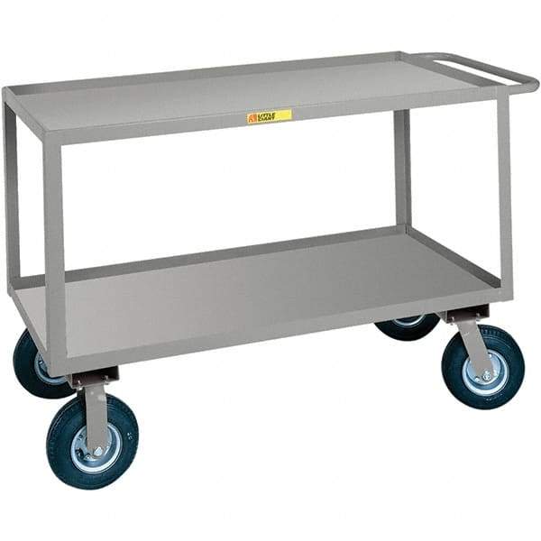 Little Giant - 1,200 Lb Capacity, 30" Wide x 48" Long x 38" High Cart - Steel, Pneumatic Casters - USA Tool & Supply