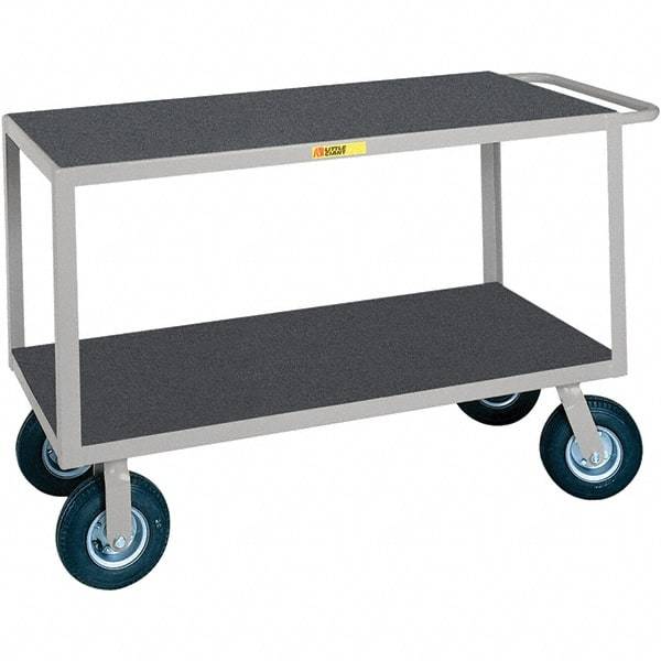 Little Giant - 1,200 Lb Capacity, 24" Wide x 48" Long x 38" High Cart - Steel, Pneumatic Casters - USA Tool & Supply
