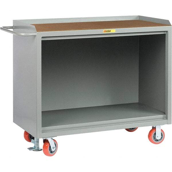 Little Giant - 3,600 Lb Capacity Mobile Service Bench - 41" Wide x 24" Deep x 43" High, Steel, Gray - USA Tool & Supply